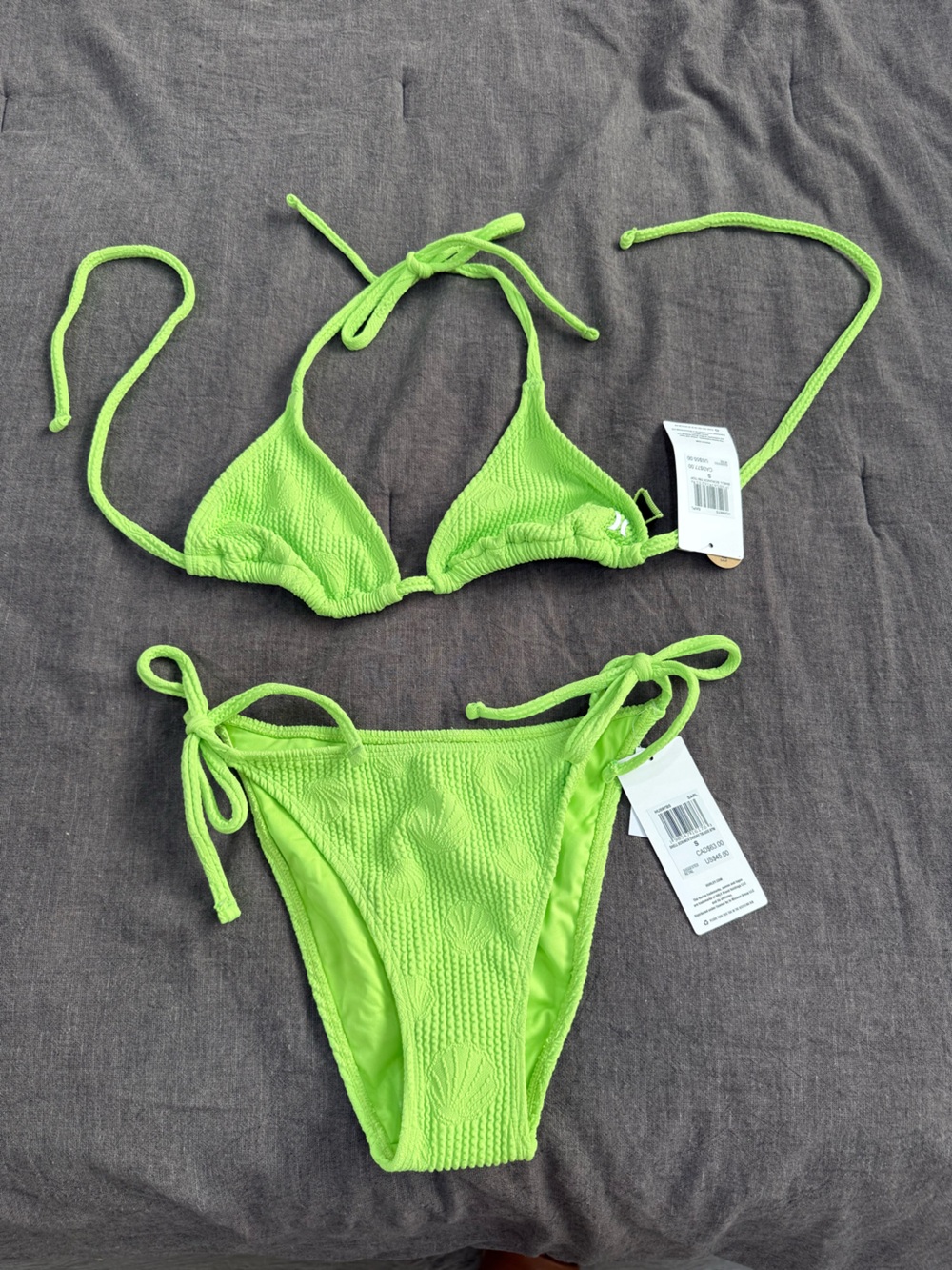 Hurley Neon Lime Scrunch Bikini Bottom